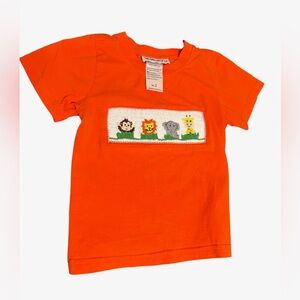 The Smocked Kid Toddler Boy Smocked Safari Animal Shirt – 2T